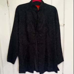 Shanghai Tang 100% Silk long sleeve blouse NWOT